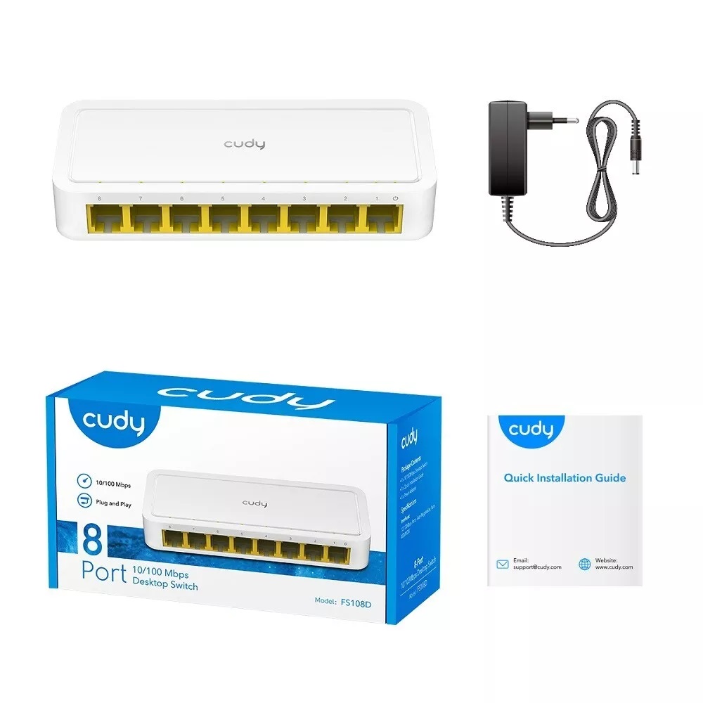 Cudy FS108U  8-Port 10/100 Mbps Ethernet Switch