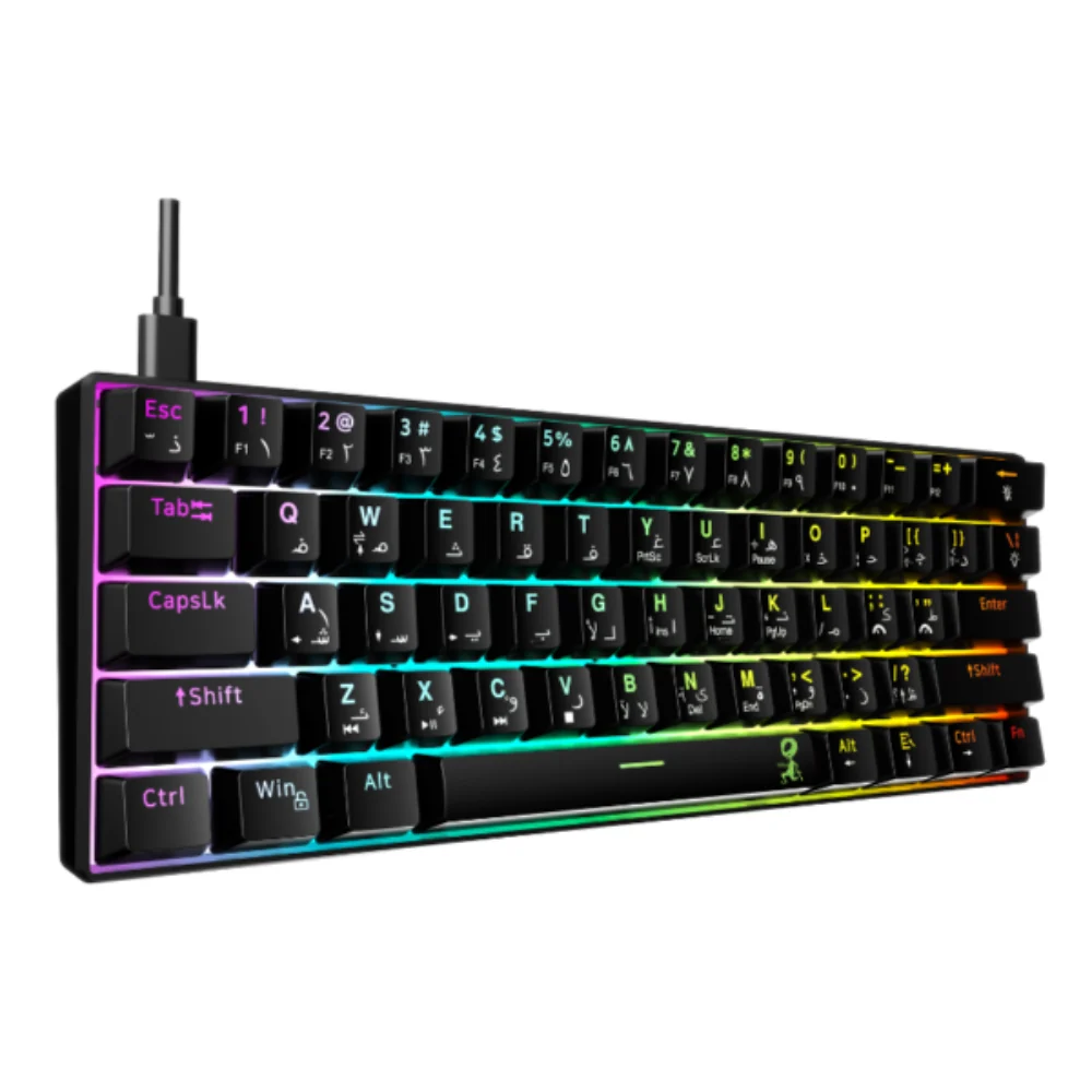 MOUSCHI BLASTER WIRED GAMING KEYBOARD 60% RGB BLUE SWITCH