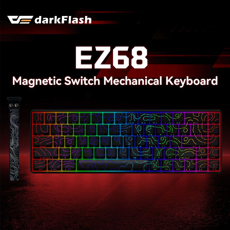 DARKFLASH EZ68 MAGNETIC KEYBOARD MARBE BLACK