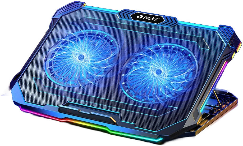NCTS C217 NOTEBOOK COOLER RGB - 2 FANS UP TO 17" LAPTOPS 9 LEVELS ADJUSTMENT