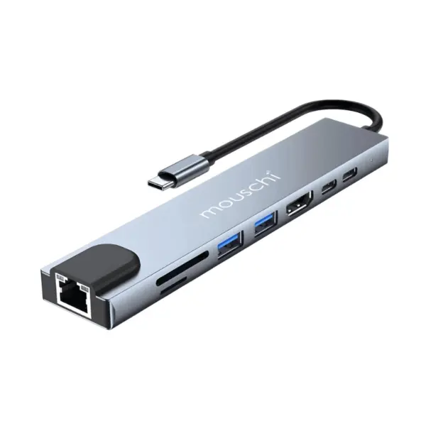 MOUSCHI 8 IN 1 USB -C HUB